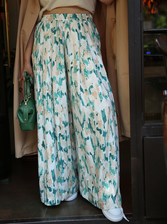 Maeve Pants - Anthropologie Maeve Gabriela Wide-Leg Pants Size L